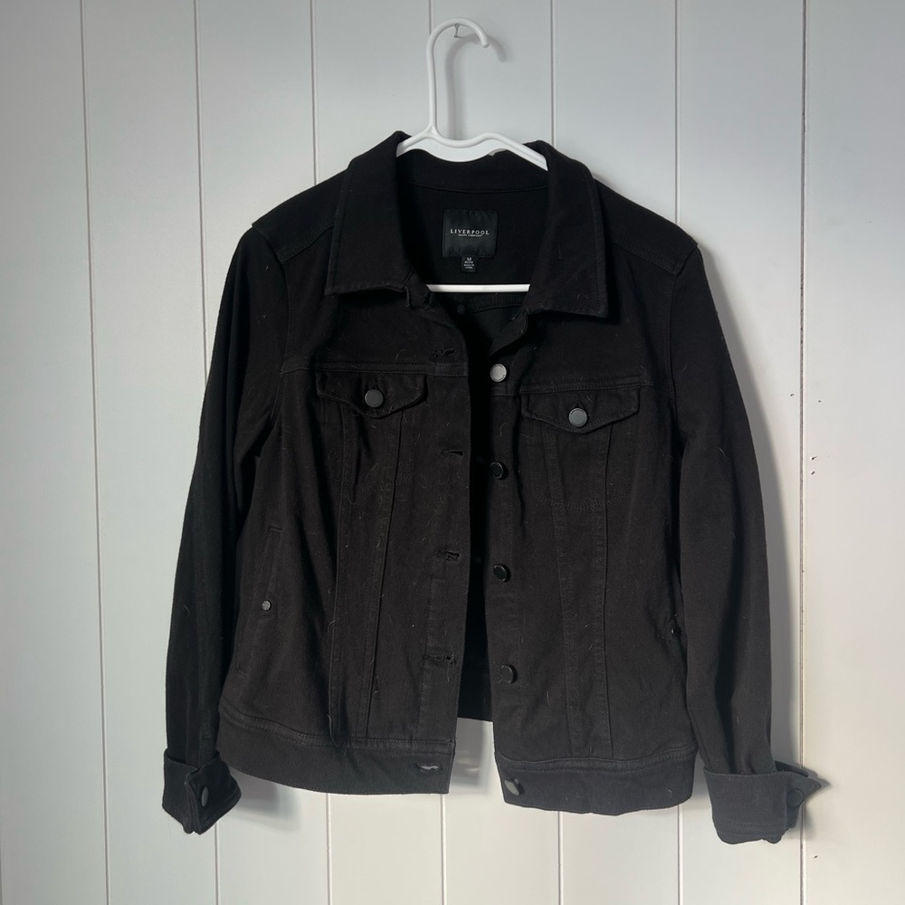 Liverpool Jeans Company Black Jean Jacket. Has some stretch.